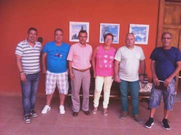Imagen de la reunión del edil de Playas, Álvaro Monzón, con los presidentes de los clubes de buceo de Telde (Foto TA)
