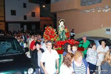 Imagen de archivo de la misa y procesión de Santa Marta en el Valle de los Nueve (Foto Francisco J. Santana)