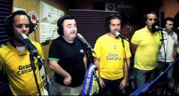 Momento de la grabación del tema 'Sueño cumplido' (Foto TA)