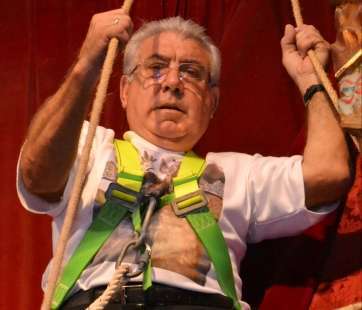 Antonio Manuel Hernández Padilla, el año pasado durante la bajada del Cristo (Foto TA)