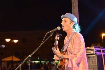Arístides Moreno, en el concierto de anoche en Melenara (Foto Antonio Alí)