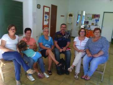 Representantes del colectivo Maicá durante el encuentro con el concejal Gregorio Viera (Foto TA)