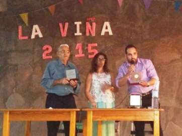 Momento del pregón de anoche en La Viña (Foto TA)