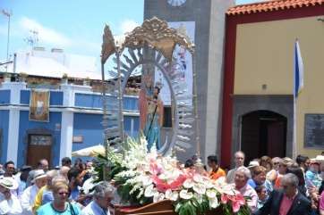 Procesión de Las Nieves en Lomo Magullo del pasado 5 de agosto (Foto TA)