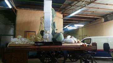 Imagen de la carreta institucional de Telde que participará en la romería de Teror (Foto TA)