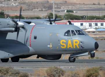 Imagen de uno de los CN-235 basados en Gando (Foto TA)