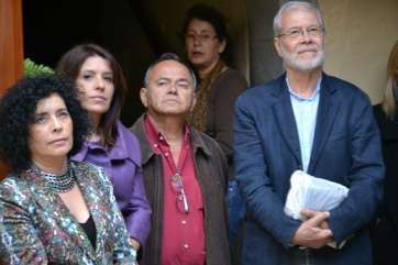 Antonio Cerpa, primero por la derecha, en Telde en junio de 2013, en un acto al que asistió la actual alcaldesa, también en la imagen (Foto TA)