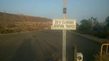 Zona de exámenes de tráfico en Eucaliptos II (Foto TA)