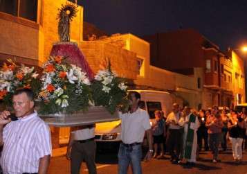 Procesión de las antorchas en Caserones Altos (Foto TA)