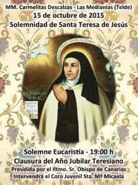 Cartel anunciador de la eucaristía (Foto TA)