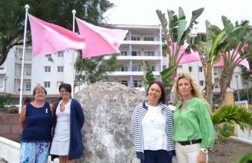 Foto de grupo este lunes en la residencia mixta de Taliarte (Foto TA)