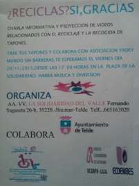 Cartel promocional de la charla (Foto TA)