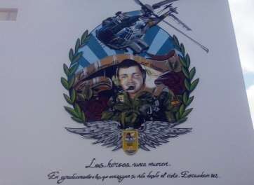 El mural ya acabado, en una imagen captada este miércoles (Foto TA)