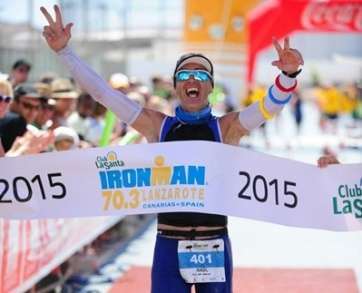Raúl Santana, en el último Ironman de Lanzarote (Foto TA)