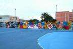 Mural en la cancha de Eucaliptos I (Foto TA/Verona)