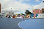Mural en la cancha de Eucaliptos I (Foto TA/Verona)