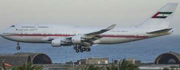 Imagen del 747 tomando pista en el Aeropuerto de Gran Canaria (Foto Antonio Rodríguez)