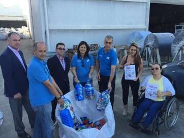 Visita de Los Voluntarios de La Caixa a las instalaciones de Plascan en El Goro para conocer la labor de Iraitza (Foto TA)