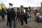 Protesta en Telde contra el Circo Kaos (Foto TA)