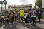 Protesta en Telde contra el Circo Kaos (Foto TA)