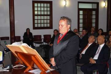 Gonzalo Otero, en su toma de posesión (Foto TA)