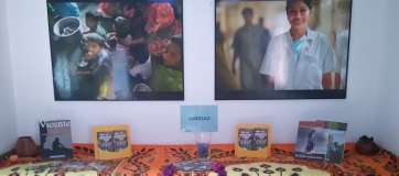 Imagen de dos de las fotografías que componen la muestra que se exhibe en el CEP de Telde (Foto TA)