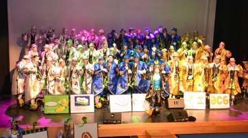 Los nietos de Sary Mánchez, durante su actuación en el Concurso de Murgas del Carnaval de Telde 2015 (Foto TA)