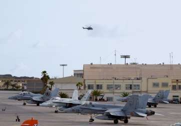 Aviones militares en la Base Aérea de Gando (Foto TA)