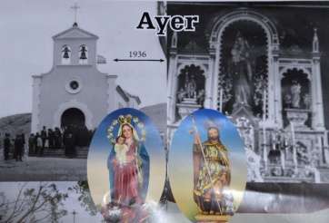 Parte del cartel anunciador de la fundación de la Parroquia (Foto TA)