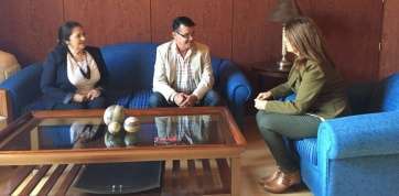 Martel, Ojeda y Hernández, hoy, en la reunión (Foto TA)