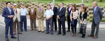 Momento del acto celebrado la pasada semana en Telde de inauguración de la nueva nominación de rotondas y vial en el Aeropuerto (Foto Jesús Ruiz Mesa)