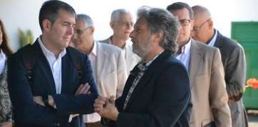 Clavijo, con Hernández en Yrichen, hoy (Foto TA)