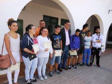 Entrega de diplomas, hoy, en Telde (Foto TA)