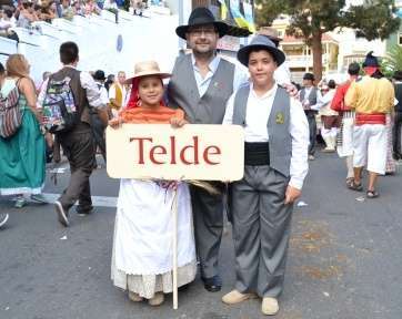 Miembros de la comitiva de Telde, en una edición pasada (Foto TA)