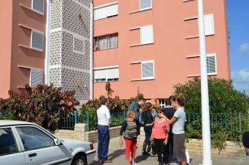 Imagen de archivo de una visita de la alcaldesa a Las Remudas (Foto TA)