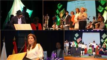 Momentos del acto institucional de esta noche en el Teatro Municipal de Telde por el Día de Canarias (Foto Ali/F.J. Santana y Jesús Ruiz Mesa)