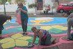 Alfombras multicolores en el casco de Jnámar por el Corpus Christi (Foto TA)
