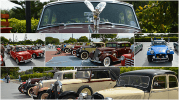 Muestrario de vehículos expuestos en el parque urbano de San Juan (Foto TA)