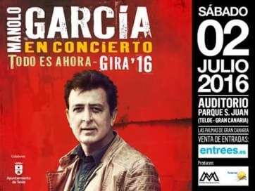 Cartel promocional del concierto de Manolo García (Foto TA)
