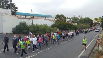 Imagen de la caminata de esta tarde-noche (Foto TA)