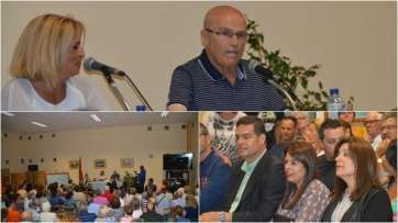 Momentos del pregón de esta noche en el local social de Marpequeña (Foto TA)