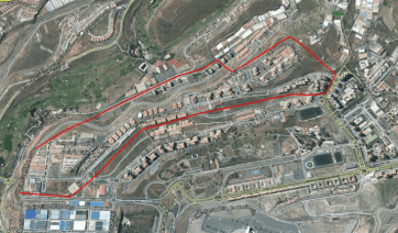 Imagen de la zona afectada por los cortes de agua previstos para este miércoles (Foto TA)