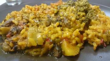 Uno de los platos de arroz de 