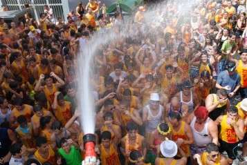 Imagen de archivo de una húmeda fiesta en Lomo Cementerio (Foto TA)