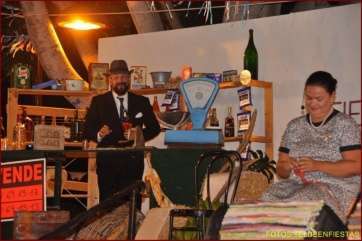 Los pregoneros, en un momento del pregón (Foto Teldeenfiestas)