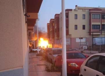 Incendio ocurrido en La Montañeta del Calero el pasado domingo (Foto TA)
