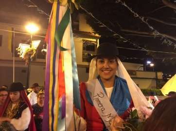 Marta Calderín, romera mayor de las fiestas de Lomo Magullo (Foto Francisco J. Santana)