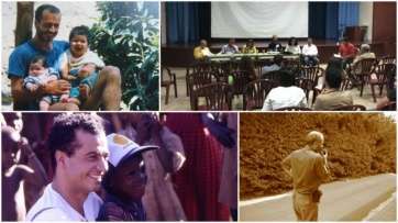 Mosaico de fotos de Santana, cedidas a TA por Turcón 