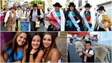 Mosaico de fotos de la romería de Lomo Magullo de este año (Foto TA)