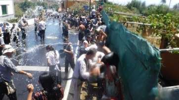 Remojón bajo la calufa (Foto TA)